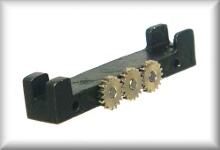 Bogie girder, two-wheel, black, for broad engines, zinc cast, price per piece.