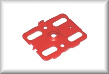 Sheet metal holder for tender bogie, light red,  price per piece.