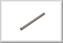 Axle, diameter 2 mm, length 22 mm, price per piece.