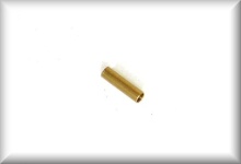 Repairing sleeve for chassis, yellow brass, lenght 11,2 mm, width 2,95 mm, inside measurement 2,49 mm, drill out only - not press out, price per piece.