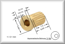 Bearing knurled, asymmetrical bore, 1st bushing to anchor for gear 00.451-3-0 CCS 800 version 1 to version 4.
Price per Item.