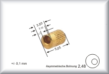 Bearing knurled, asymmetrical bore, bearing for anchor, suitable for CCS 800 electric motors, Version 1 to Version 4 