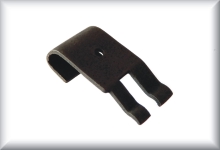 Sheet-metal holder for smooth axle, black, burnished, for CCS 800 1. to 4. version, price per piece.