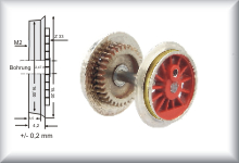 Driving axle, complete with gear and beige-colored traction tires, suitable for G 800 and GN 800, price per piece.