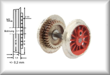 Drive axle complete. Dimensions of the wheels can be seen in the photo. Price per axle.