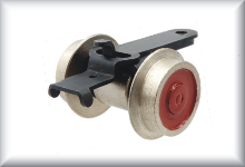 First running axle, incl. Plate for fastening the coupling, complete for HS 700, price per item.