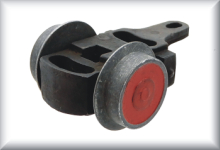 Trailing axle, for HR 800 VK, respectively first running/trailing axle for HS 800, zinc cast iron, wheel grey, price per piece.