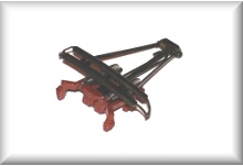 Single-spar current collector (pantograph), type 10.1 burnished, plastic-insulator brown, price per pair.