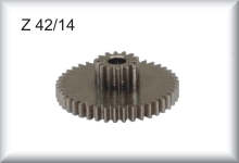 Double gear 42/14 teeth Suitable for engine 1072