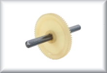 Plastic gear module 0,4, with shaft, suitable for engine 1071