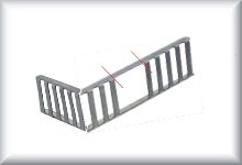 Tinplate fence, for station 412, price per set.