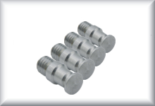 Screw Buffer, wide shape, made of aluminum, price per 4 items.