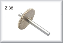 Gear wheel incl. axle, suitable for MS 800 and TW 800, number of teeth 38, price per piece.