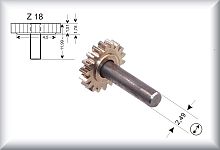 Zwischenzahnrad für Antriebsräder 18 Z, Modul 0,4, Messing (Ni), Preis pro Stück.