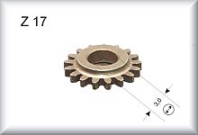 1 gearwheel with step, module 0.4, brass, only for HR 700, HS 700, price per piece.