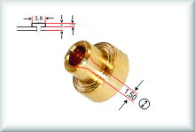 Bearing for riveting for gearwheel, 42 teeth, module 0,4, brass burnished, price per piece