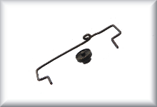 Handrail incl. brake wheel, for tank wagon 334, black, burnished, price per set.