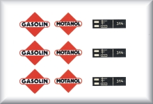 Gasoline and Motanol Decals incl. Decals for title plate, as in the picture. Price per set.