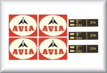 AVIA decals incl. Decals for title plate, as in the picture. Price per set.