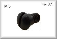 Lens head screw with shaft M3.0, suitable for bogie for wagon 334,332,331 price per item.