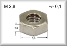 Nut factory standard 2,8, suitable for change lever of the 700 series, price per piece.