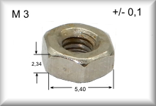 Screw nut M3, price per item.