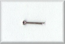 Length: 9,5 mm, Diameter: 0,8 mm, Eye: 2,0 mm, price per 10 pieces.