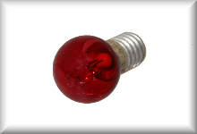 Bulb, E 5,5 19 V 8mm ball red, Price per item